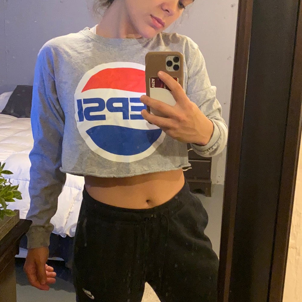 Cute Pepsi crop longsleeve